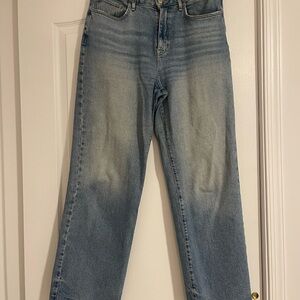Forever 21 Light Blue Straight High Rise Jeans